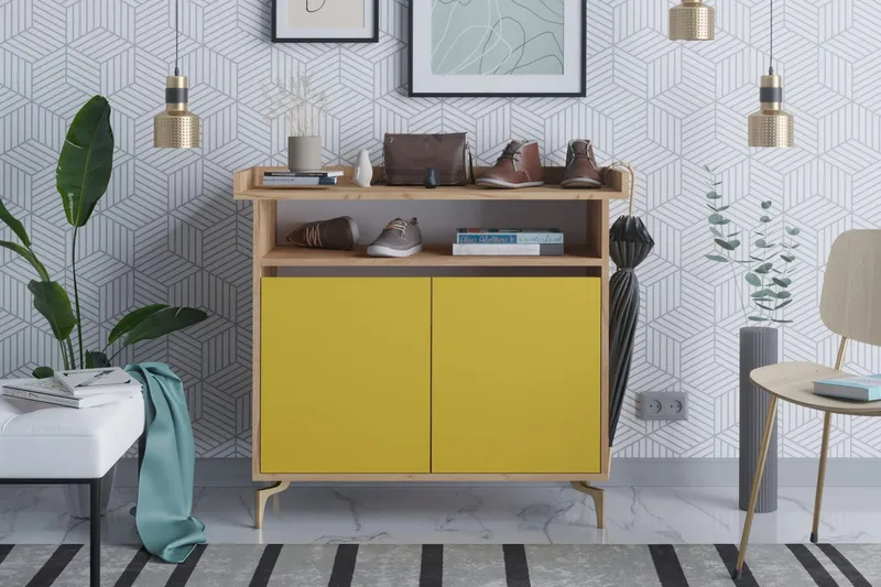 Kenkäsäilytin Kulta/Tammi/Keltainen, undefined