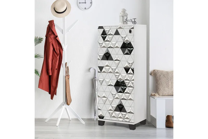 Kenkäsäilytin Valkoinen/Musta - Säilytys - Kenkäsäilytys