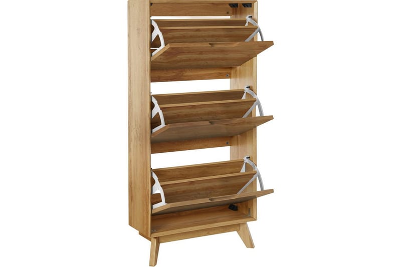 Kenkäsäilytys Ezra 3 Flaps 60x24x125 cm, Wotan tammi - 60x24x125 cm, Wotan tammi - Säilytys - Kenkäsäilytys