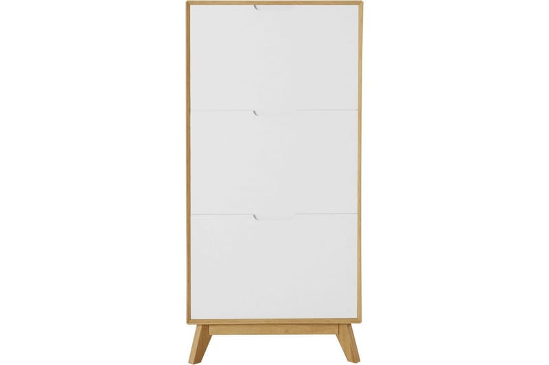 Kenkäsäilytys Ezra 3 Flaps 60x24x125 cm, Wotan tammi/Valkoinen - 60x24x125 cm, Wotan tammi/Valkoinen - Säilytys - Kenkäsäilytys