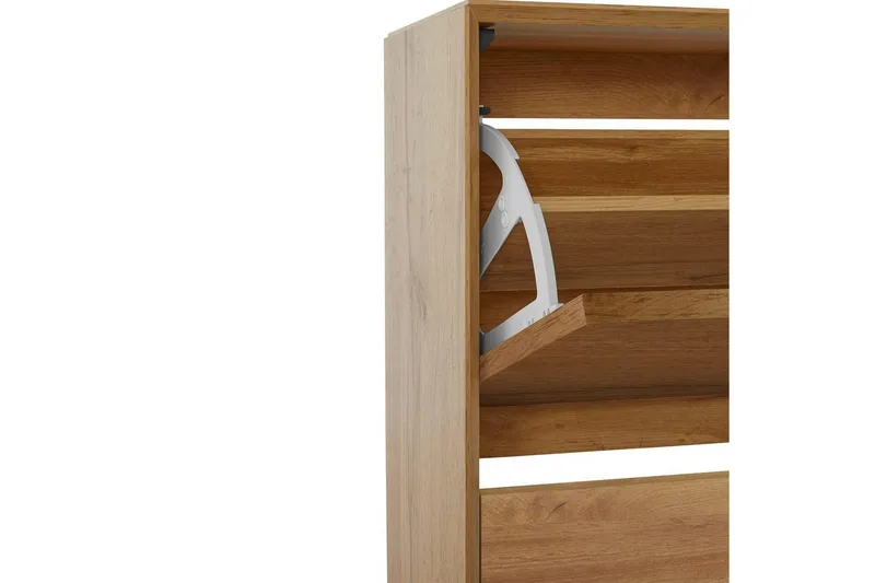 Kenkäsäilytys Ezra 3 Flaps 89x24x125 cm, Wotan tammi - 89x24x125 cm, Wotan tammi - Säilytys - Kenkäsäilytys