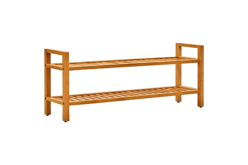 Kenkäteline 2 hyllyä 100x27x40 cm täystammi - Ruskea - Säilytys - Kenkäsäilytys