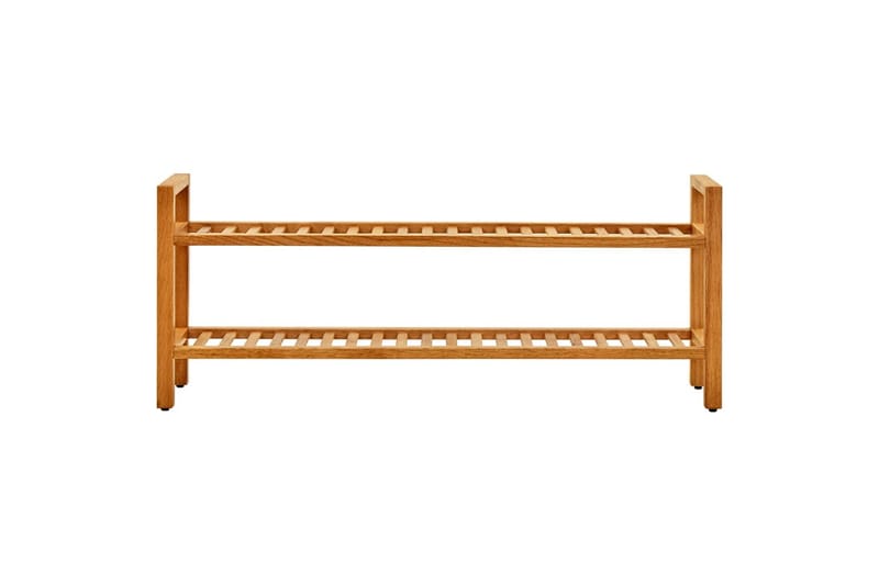 Kenkäteline 2 hyllyä 100x27x40 cm täystammi - Ruskea - Säilytys - Kenkäsäilytys