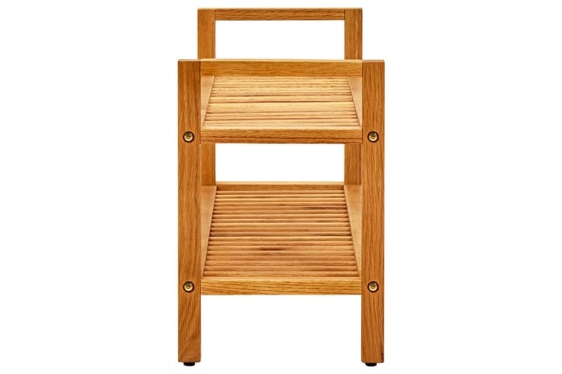 Kenkäteline 2 hyllyä 100x27x40 cm täystammi - Ruskea - Säilytys - Kenkäsäilytys