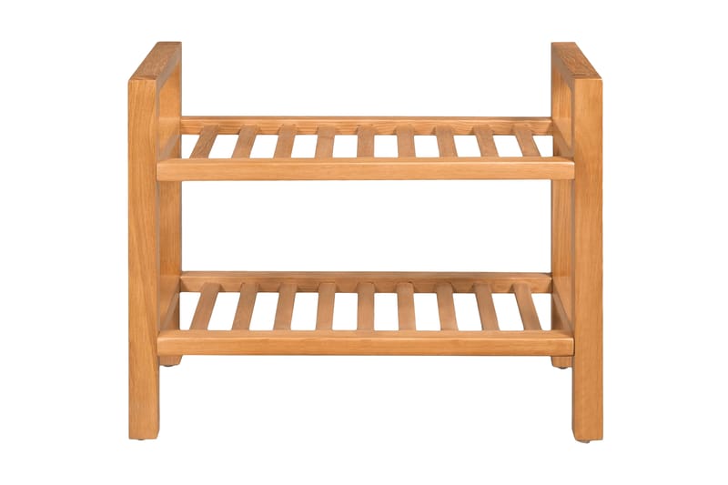 Kenkäteline 2:lla hyllyllä 49,5x27x40 cm täystammi - Ruskea - Säilytys - Kenkäsäilytys