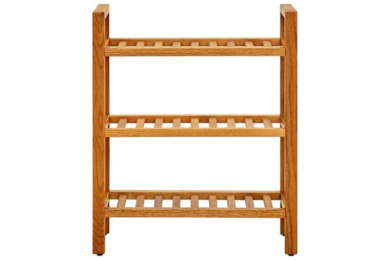 Kenkäteline 3 hyllyä 50x27x60 cm täystammi - Ruskea - Säilytys - Kenkäsäilytys