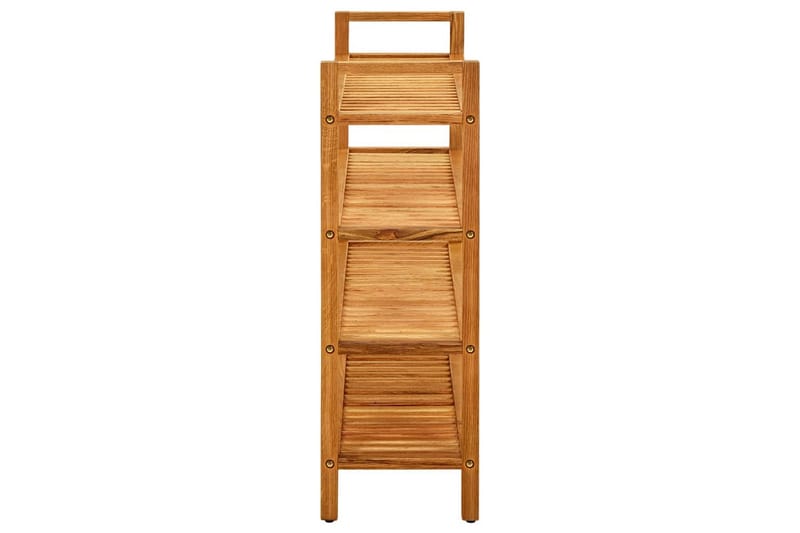Kenkäteline 4 hyllyä 100x27x80 cm täystammi - Ruskea - Säilytys - Kenkäsäilytys