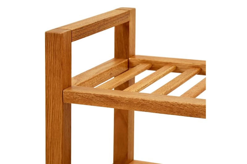 Kenkäteline 4 hyllyä 100x27x80 cm täystammi - Ruskea - Säilytys - Kenkäsäilytys