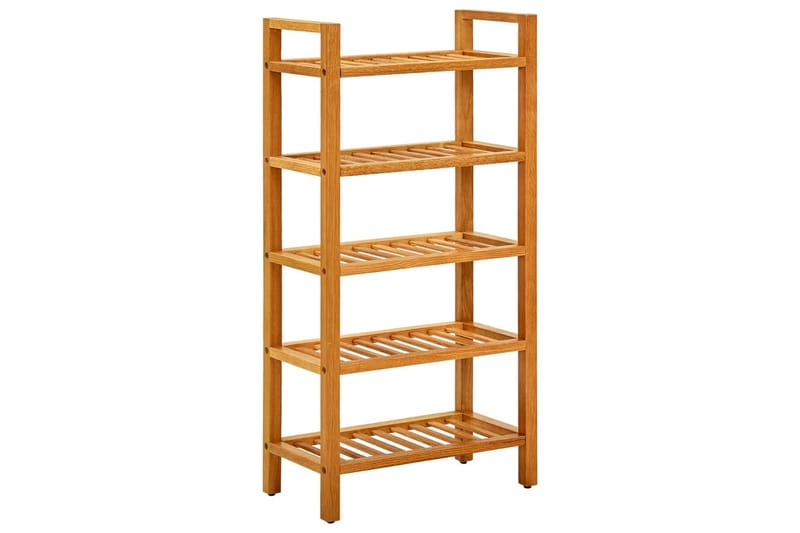 Kenkäteline 5 hyllyä 50x27x100 cm täystammi - Ruskea - Säilytys - Kenkäsäilytys