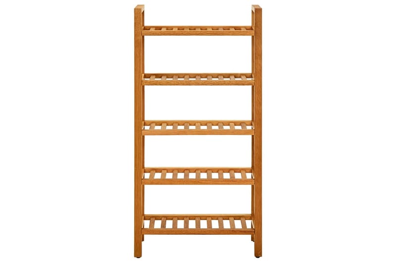 Kenkäteline 5 hyllyä 50x27x100 cm täystammi - Ruskea - Säilytys - Kenkäsäilytys