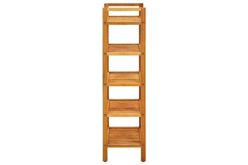 Kenkäteline 5 hyllyä 50x27x100 cm täystammi - Ruskea - Säilytys - Kenkäsäilytys