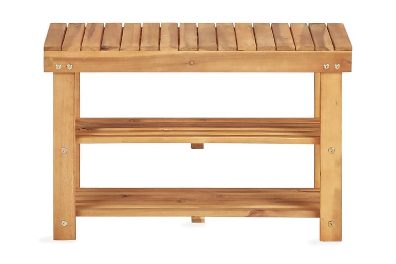 Kenkäteline 70x32x46 cm täysi akaasiapuu - Ruskea - Säilytys - Kenkäsäilytys