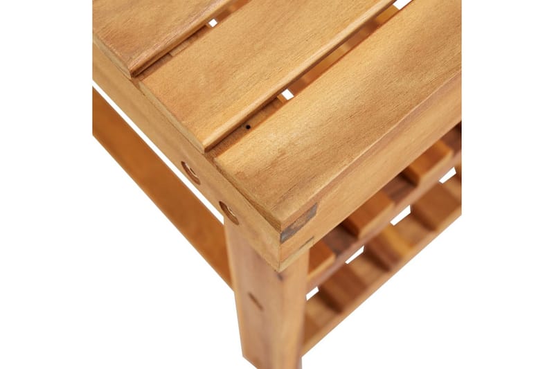 Kenkäteline 90x32x46 cm täysi akaasiapuu - Säilytys - Kenkäsäilytys