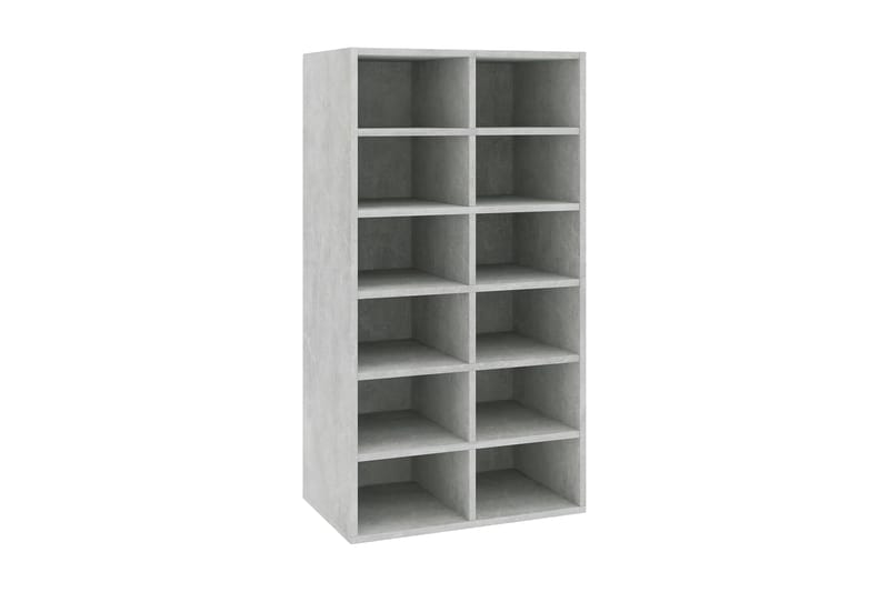 Kenkäteline betoninharmaa 54x34x100 cm lastulevy - Harmaa - Säilytys - Kenkäsäilytys