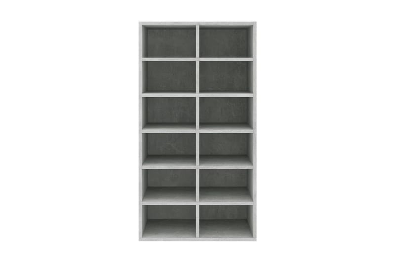 Kenkäteline betoninharmaa 54x34x100 cm lastulevy - Harmaa - Säilytys - Kenkäsäilytys