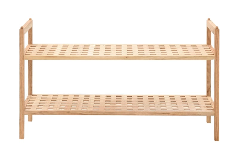 Kenkäteline kiinteä pähkinäpuu 69x26x40 cm - Beige - Säilytys - Kenkäsäilytys