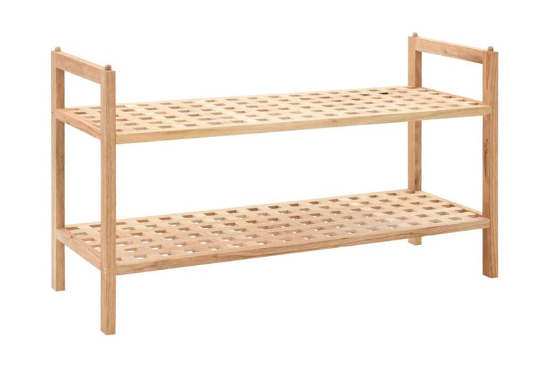 Kenkäteline kiinteä pähkinäpuu 69x26x40 cm - Beige - Säilytys - Kenkäsäilytys