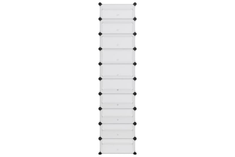 Kenkäteline läpinäkyvä 44x32x174 cm PP - Läpinäkyvä - Säilytys - Kenkäsäilytys - Kenkäteline & kenkähylly