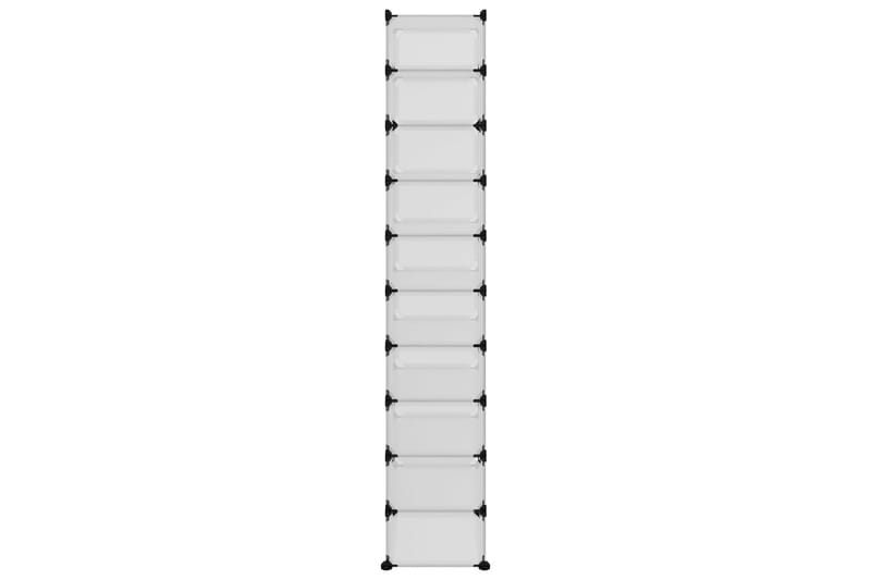Kenkäteline läpinäkyvä 44x32x174 cm PP - Läpinäkyvä - Säilytys - Kenkäsäilytys - Kenkäteline & kenkähylly