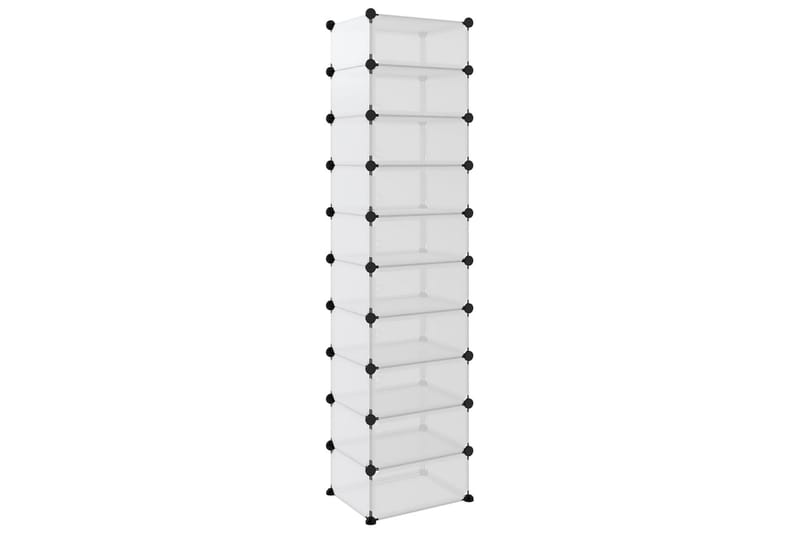 Kenkäteline läpinäkyvä 44x32x174 cm PP - Läpinäkyvä - Säilytys - Kenkäsäilytys - Kenkäteline & kenkähylly