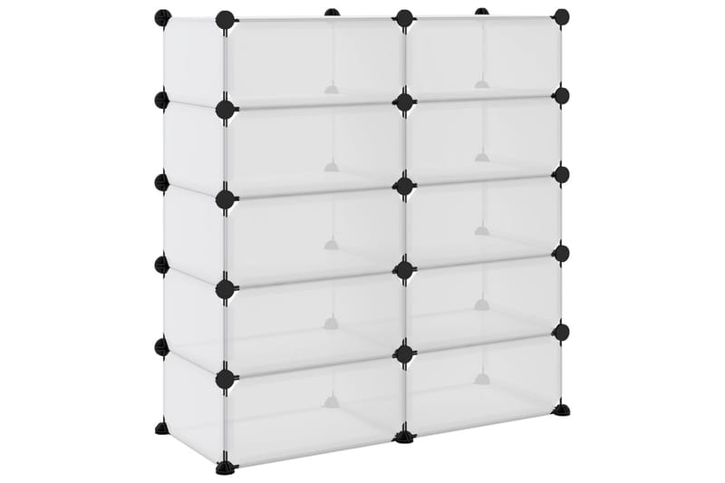 Kenkäteline läpinäkyvä 84x32x88,5 cm PP - Läpinäkyvä - Säilytys - Kenkäsäilytys - Kenkäteline & kenkähylly