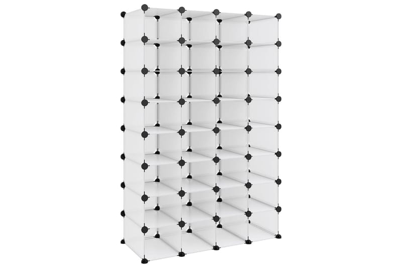 Kenkäteline läpinäkyvä 93x36,5x140 cm PP - Läpinäkyvä - Säilytys - Kenkäsäilytys - Kenkäteline & kenkähylly