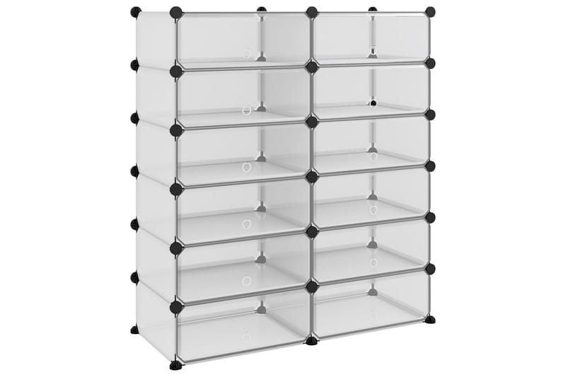 Kenkäteline läpinäkyvä 94,5x36,5x106 cm PP - Läpinäkyvä - Säilytys - Kenkäsäilytys - Kenkäteline & kenkähylly