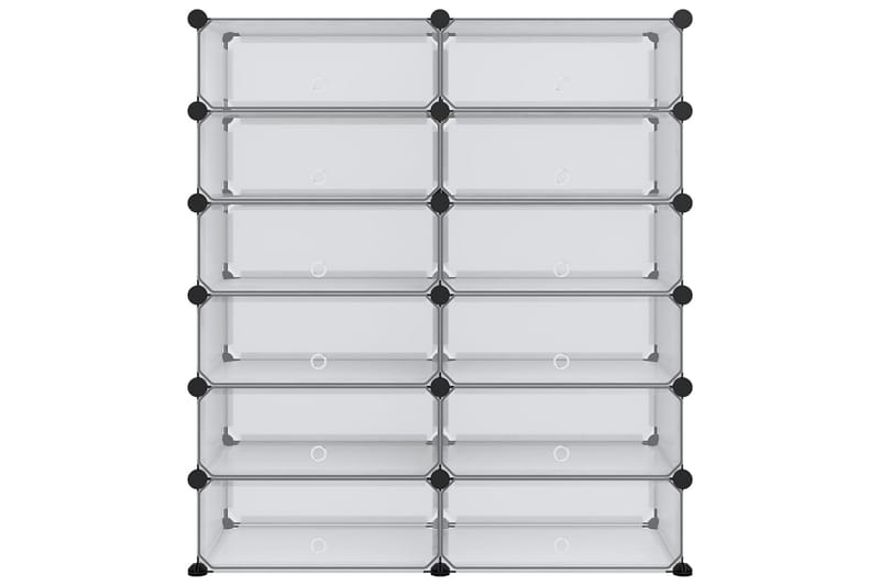 Kenkäteline läpinäkyvä 94,5x36,5x106 cm PP - Läpinäkyvä - Säilytys - Kenkäsäilytys - Kenkäteline & kenkähylly