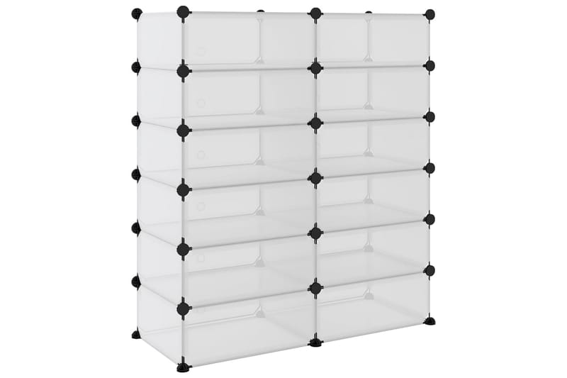 Kenkäteline läpinäkyvä 94,5x36,5x106 cm PP - Läpinäkyvä - Säilytys - Kenkäsäilytys - Kenkäteline & kenkähylly