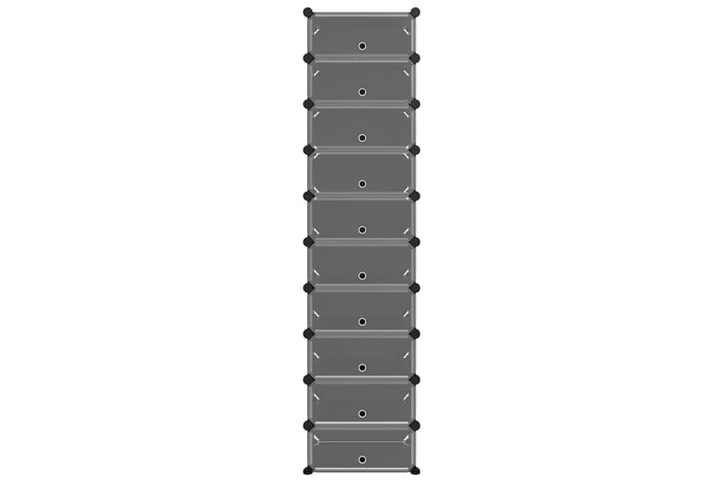 Kenkäteline musta 44x32x174 cm PP - Musta - Säilytys - Kenkäsäilytys - Kenkäteline & kenkähylly