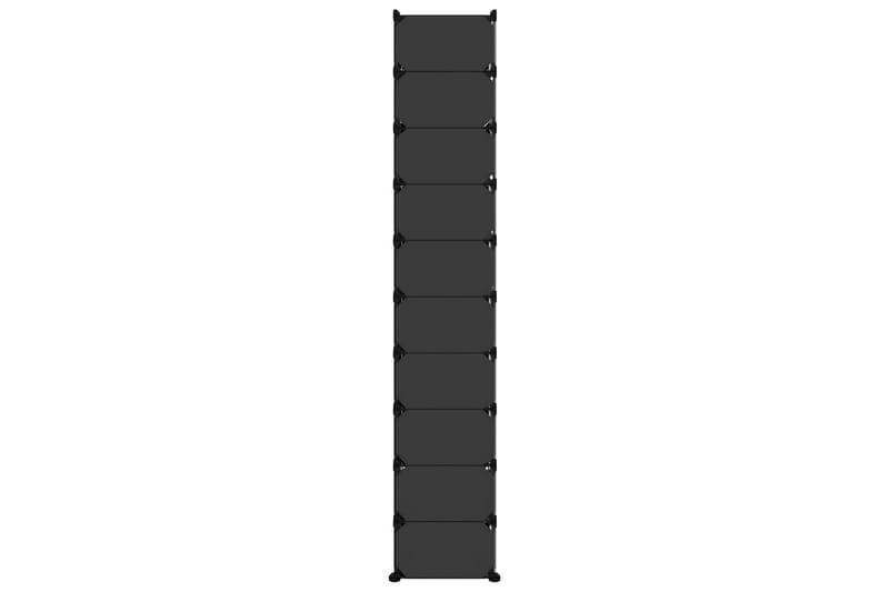 Kenkäteline musta 44x32x174 cm PP - Musta - Säilytys - Kenkäsäilytys - Kenkäteline & kenkähylly
