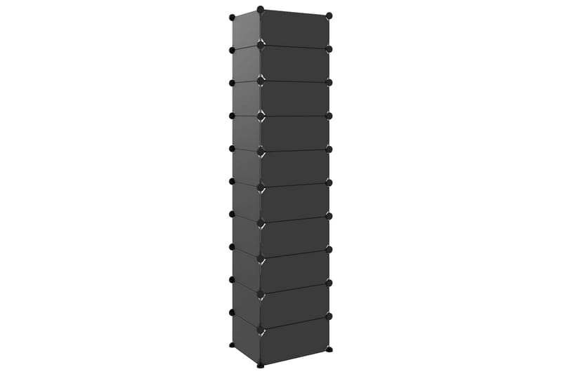 Kenkäteline musta 44x32x174 cm PP - Musta - Säilytys - Kenkäsäilytys - Kenkäteline & kenkähylly