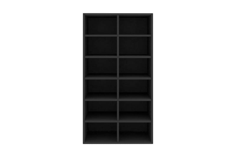 Kenkäteline musta 54x34x100 cm lastulevy - Musta - Säilytys - Kenkäsäilytys