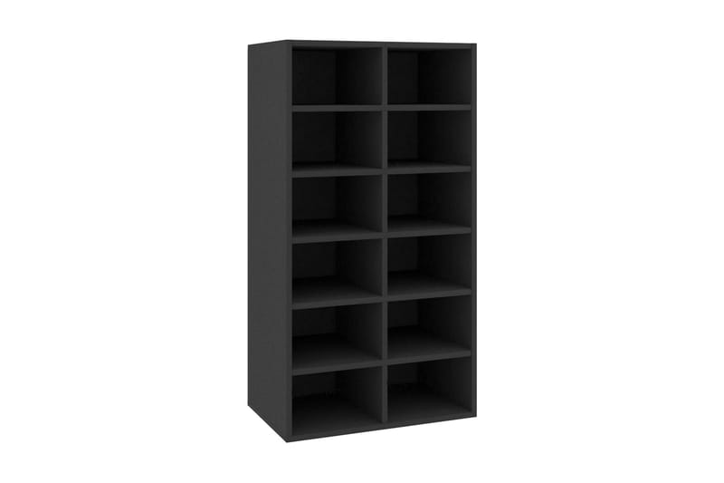 Kenkäteline musta 54x34x100 cm lastulevy - Musta - Säilytys - Kenkäsäilytys
