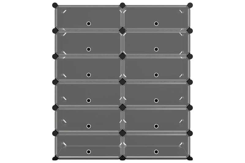 Kenkäteline musta 94,5x36,5x106 cm PP - Musta - Kenkäteline & kenkähylly - Kenkäsäilytys - Eteisen säilytys