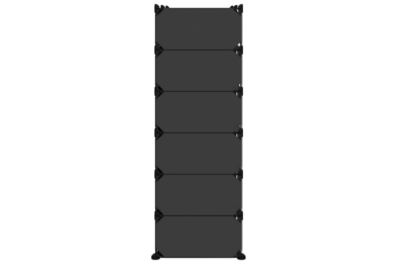 Kenkäteline musta 94,5x36,5x106 cm PP - Musta - Säilytys - Kenkäsäilytys - Kenkäteline & kenkähylly