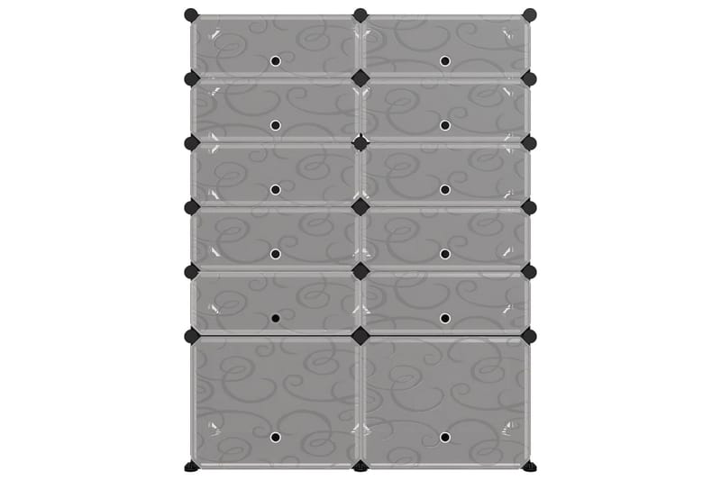 Kenkäteline musta 94x37x125 cm PP - Musta - Säilytys - Kenkäsäilytys - Kenkäteline & kenkähylly