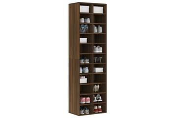 Kenkäteline ruskea tammi 54x34x183 cm tekninen puu - Ruskea - Säilytys - Kenkäsäilytys - Kenkäteline & kenkähylly