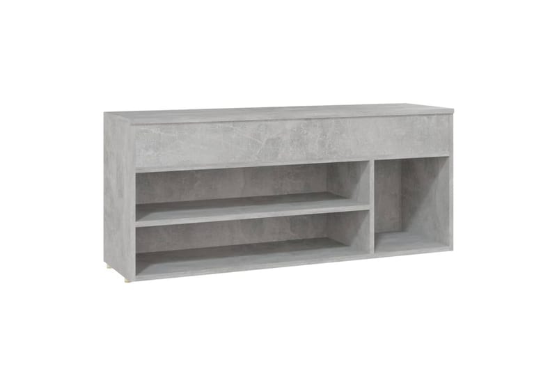 Kenkien säilytyspenkki betoninharmaa 105x30x45 cm lastulevy - Harmaa - Säilytys - Kenkäsäilytys