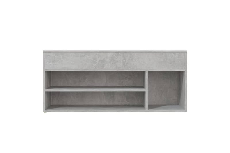 Kenkien säilytyspenkki betoninharmaa 105x30x45 cm lastulevy - Harmaa - Säilytys - Kenkäsäilytys