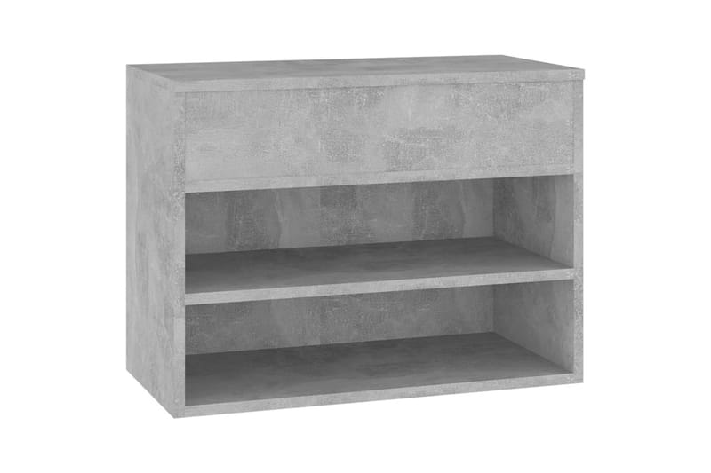 Kenkien säilytyspenkki betoninharmaa 60x30x45 cm lastulevy - Harmaa - Säilytys - Kenkäsäilytys