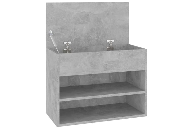 Kenkien säilytyspenkki betoninharmaa 60x30x45 cm lastulevy - Harmaa - Säilytys - Kenkäsäilytys
