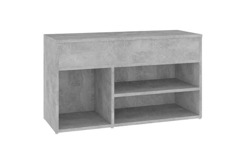 Kenkien säilytyspenkki betoninharmaa 80x30x45 cm levy - Harmaa - Säilytys - Kenkäsäilytys