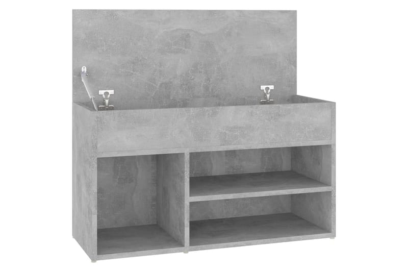 Kenkien säilytyspenkki betoninharmaa 80x30x45 cm levy - Harmaa - Säilytys - Kenkäsäilytys