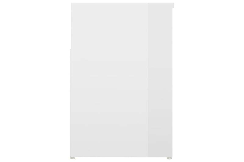 Kenkien säilytyspenkki korkeakiilto valk. 80x30x45 cm levy - Valkoinen - Säilytys - Kenkäsäilytys