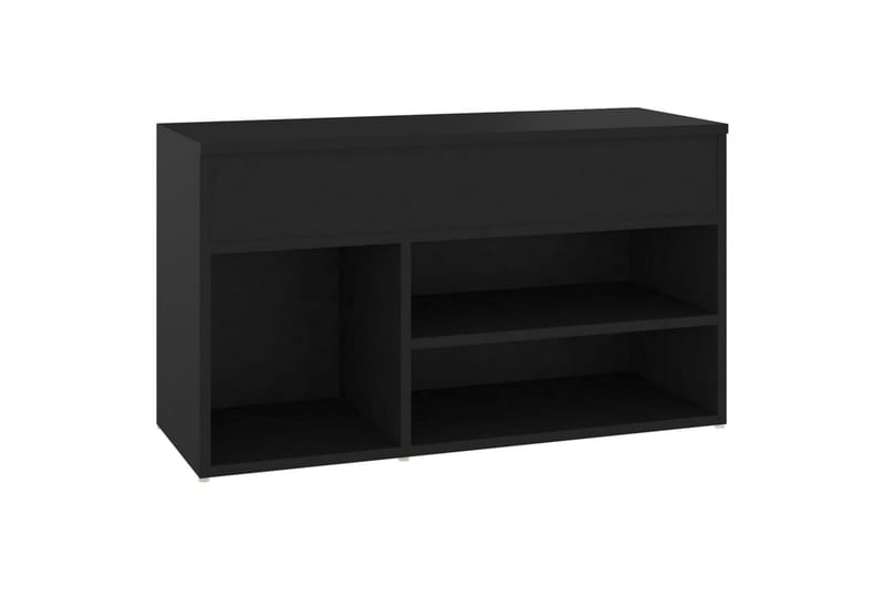 Kenkien säilytyspenkki musta 80x30x45 cm lastulevy - Musta - Säilytys - Kenkäsäilytys