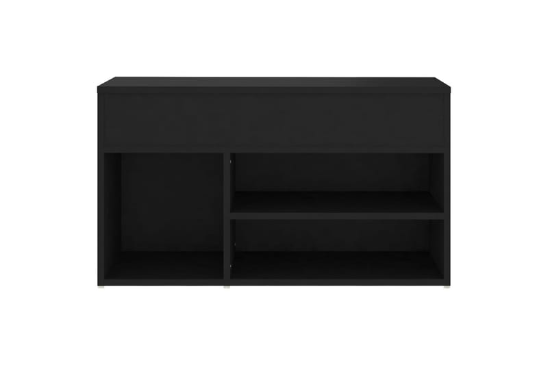 Kenkien säilytyspenkki musta 80x30x45 cm lastulevy - Musta - Säilytys - Kenkäsäilytys