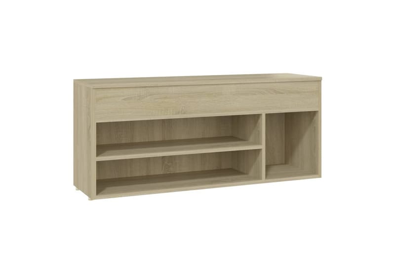 Kenkien säilytyspenkki Sonoma-tammi 105x30x45cm lastulevy - Ruskea - Säilytys - Kenkäsäilytys