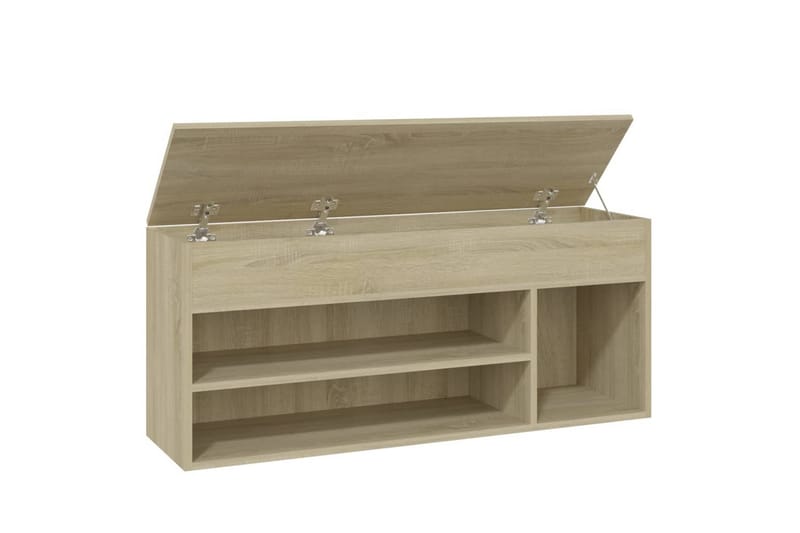 Kenkien säilytyspenkki Sonoma-tammi 105x30x45cm lastulevy - Ruskea - Säilytys - Kenkäsäilytys