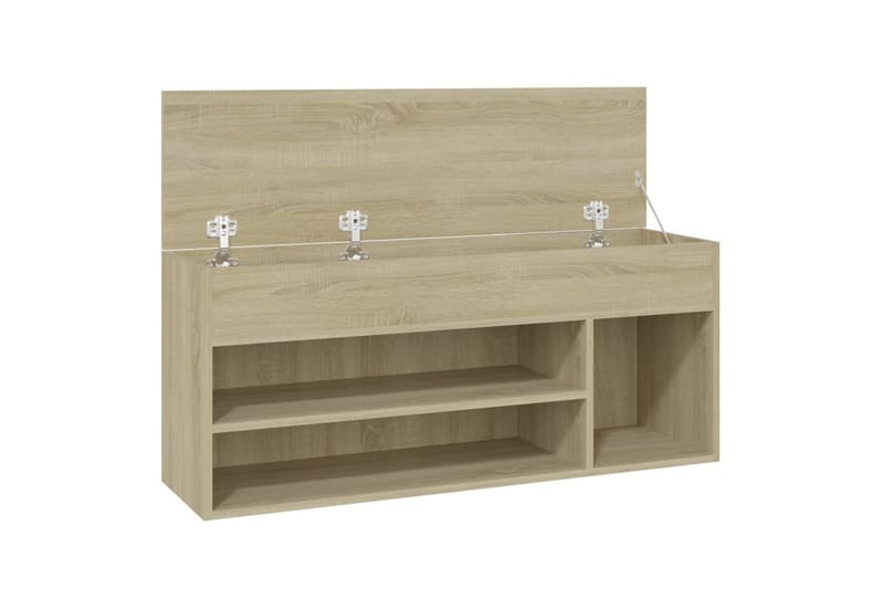 Kenkien säilytyspenkki Sonoma-tammi 105x30x45cm lastulevy - Ruskea - Säilytys - Kenkäsäilytys